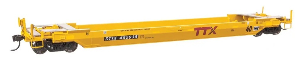 Walthers 920-109140 HO規 Gunderson 改造型多用途 40 呎貨櫃井車 — DTTX 455938