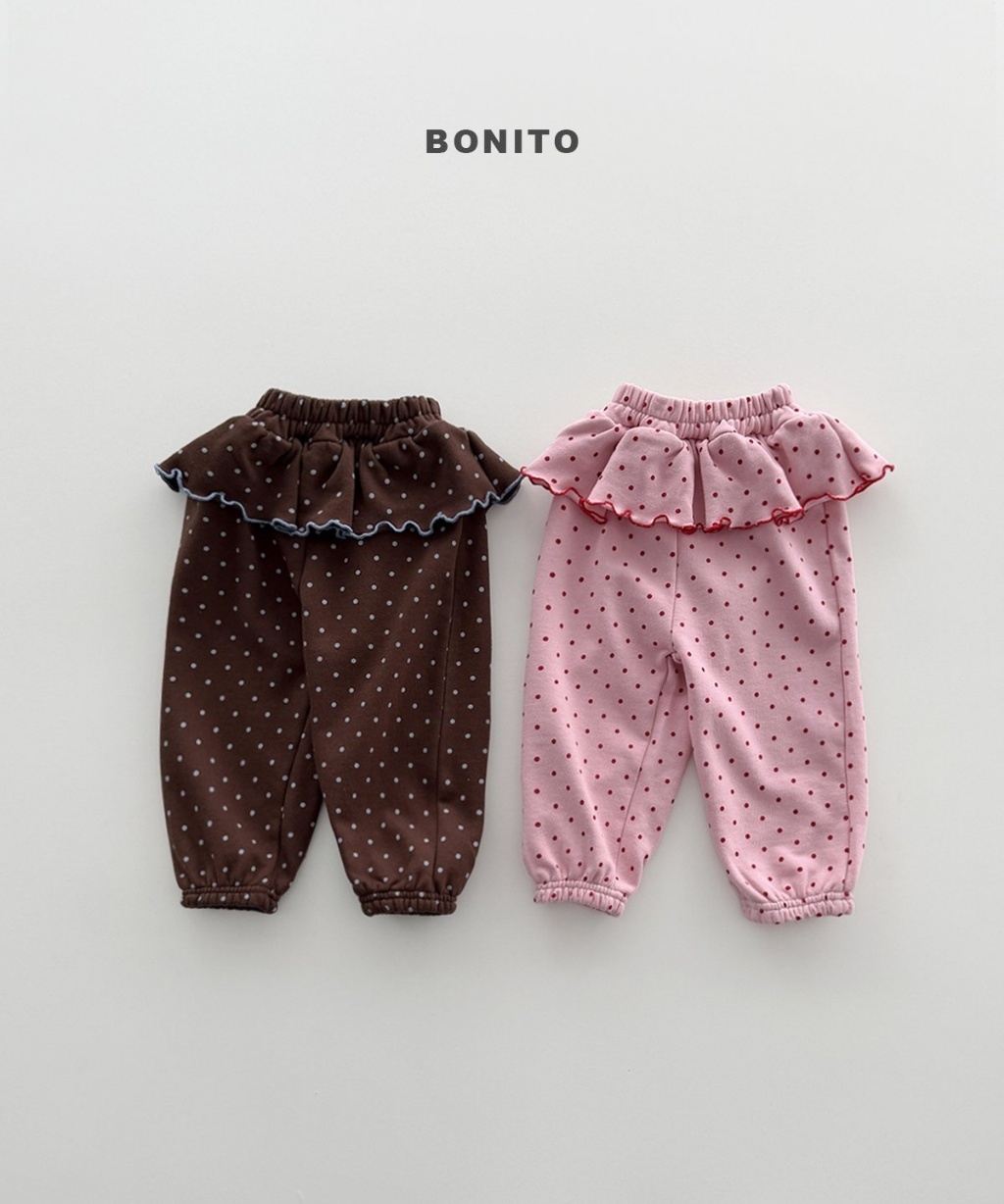 正韓秋Bonito 嫩嬰/小童兩色點點縮口褲