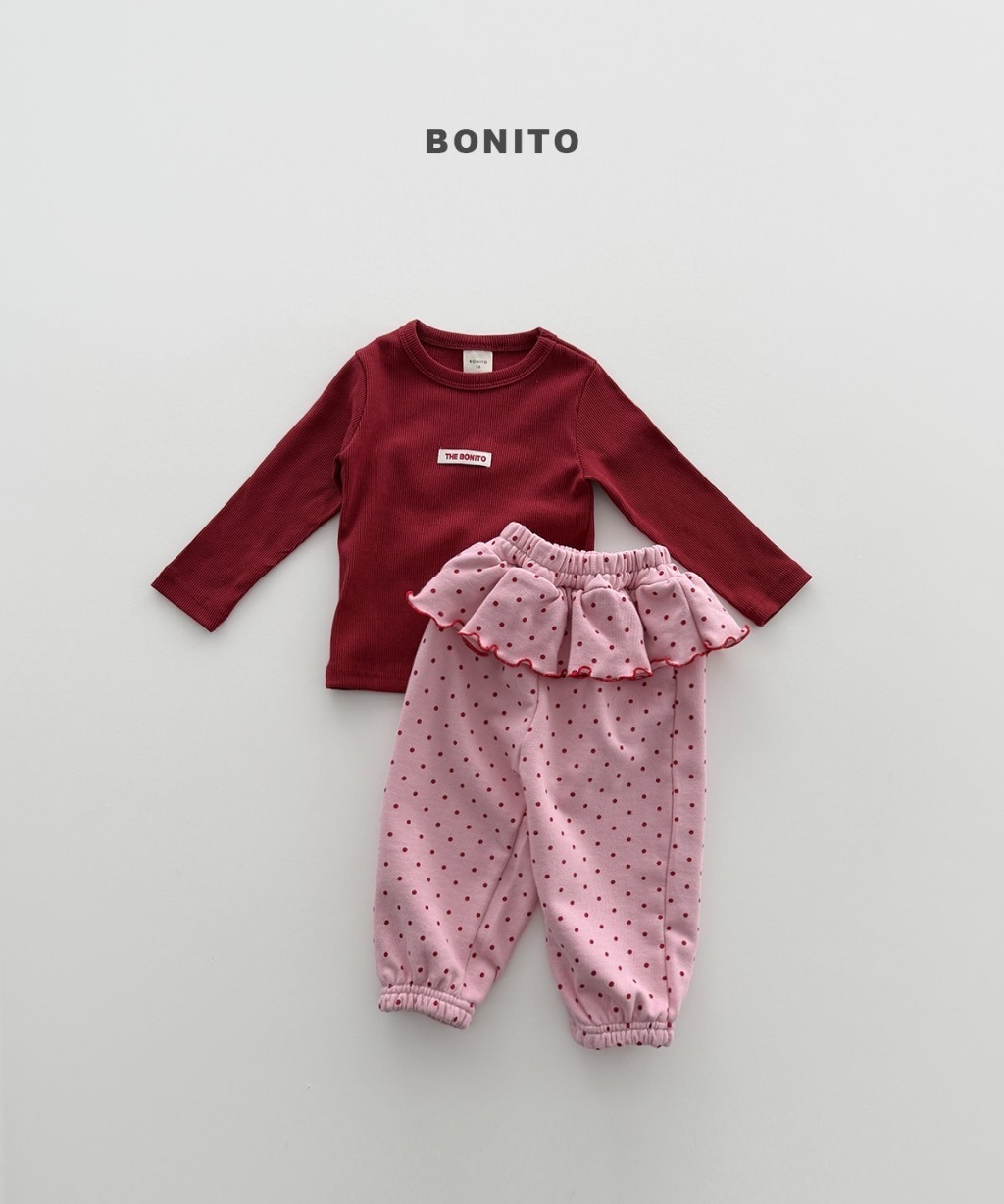 正韓秋Bonito 嫩嬰/小童兩色點點縮口褲