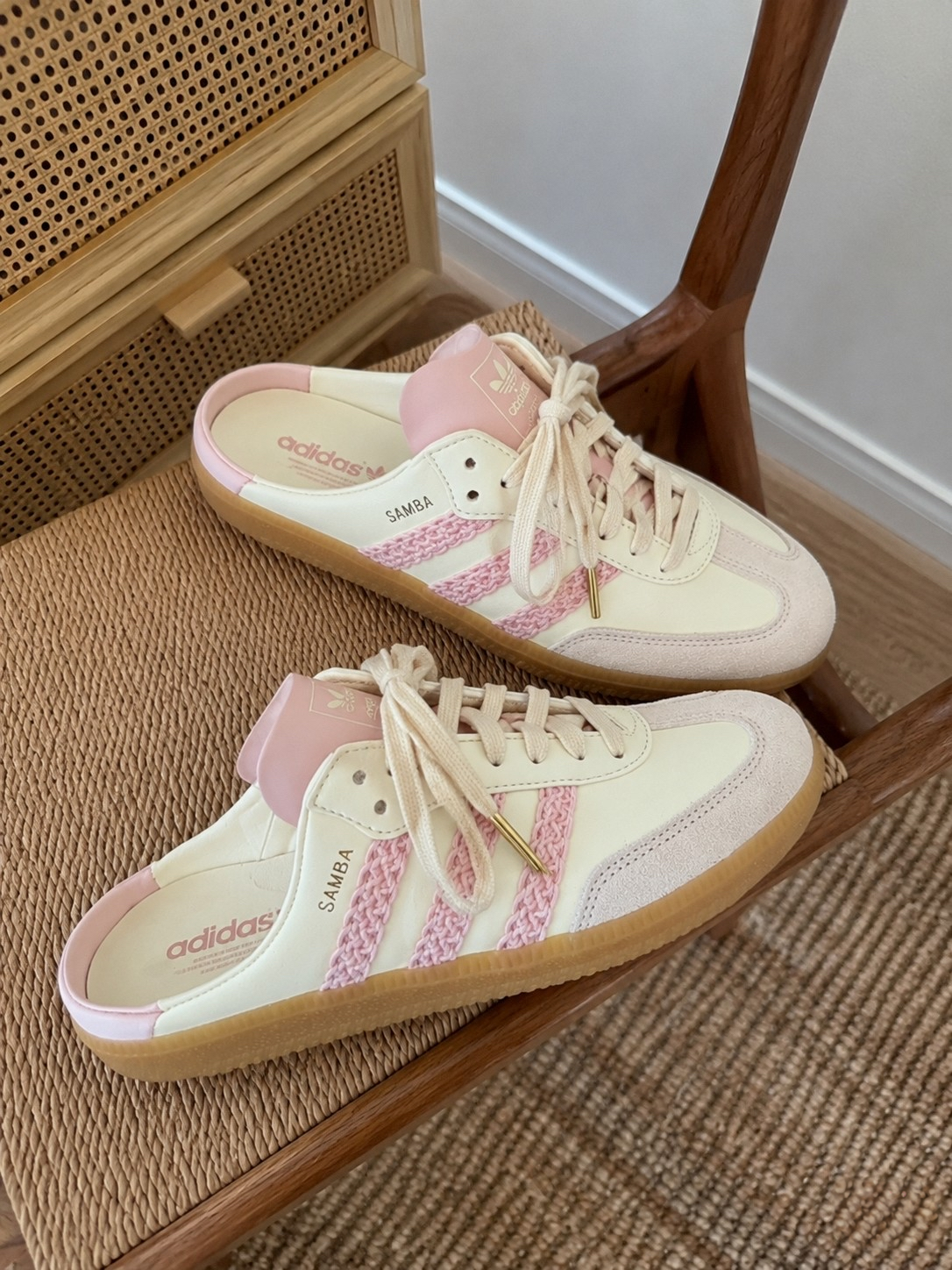 ADIDAS SAMBA MULE 燕麥草莓 半拖穆勒鞋 德訓鞋