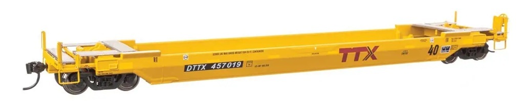 Walthers 920-109141 HO規 Gunderson 改造型多用途 40 呎貨櫃井車 — DTTX 457019