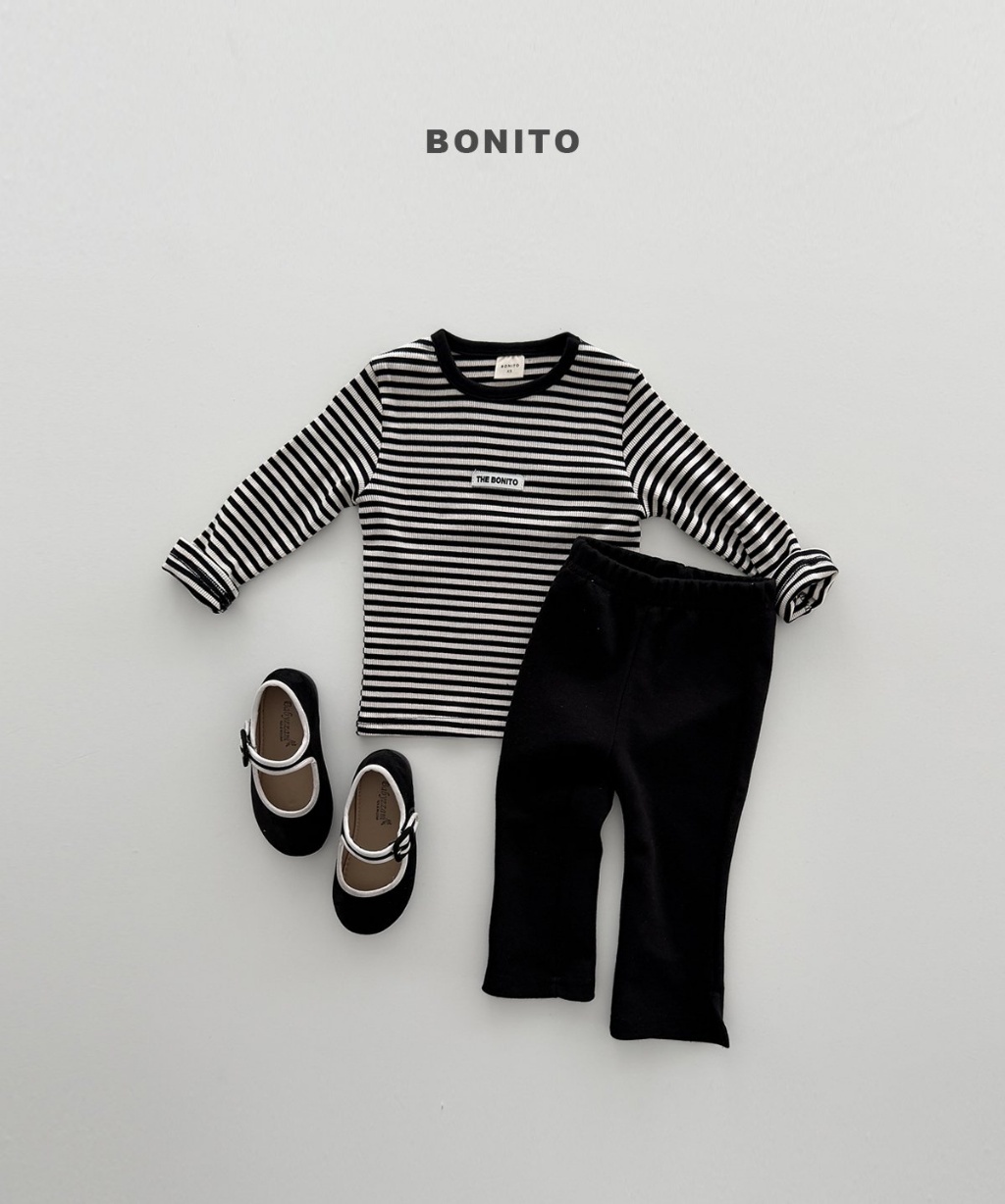 正韓秋Bonito 嫩嬰/小童兩色微喇叭褲
