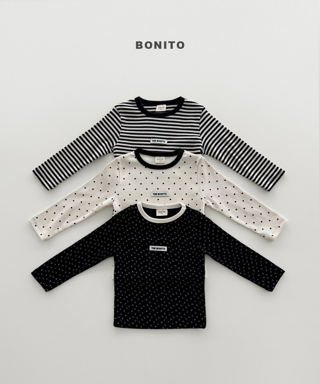 正韓秋Bonito 嫩嬰/小童條紋點點碎花上衣