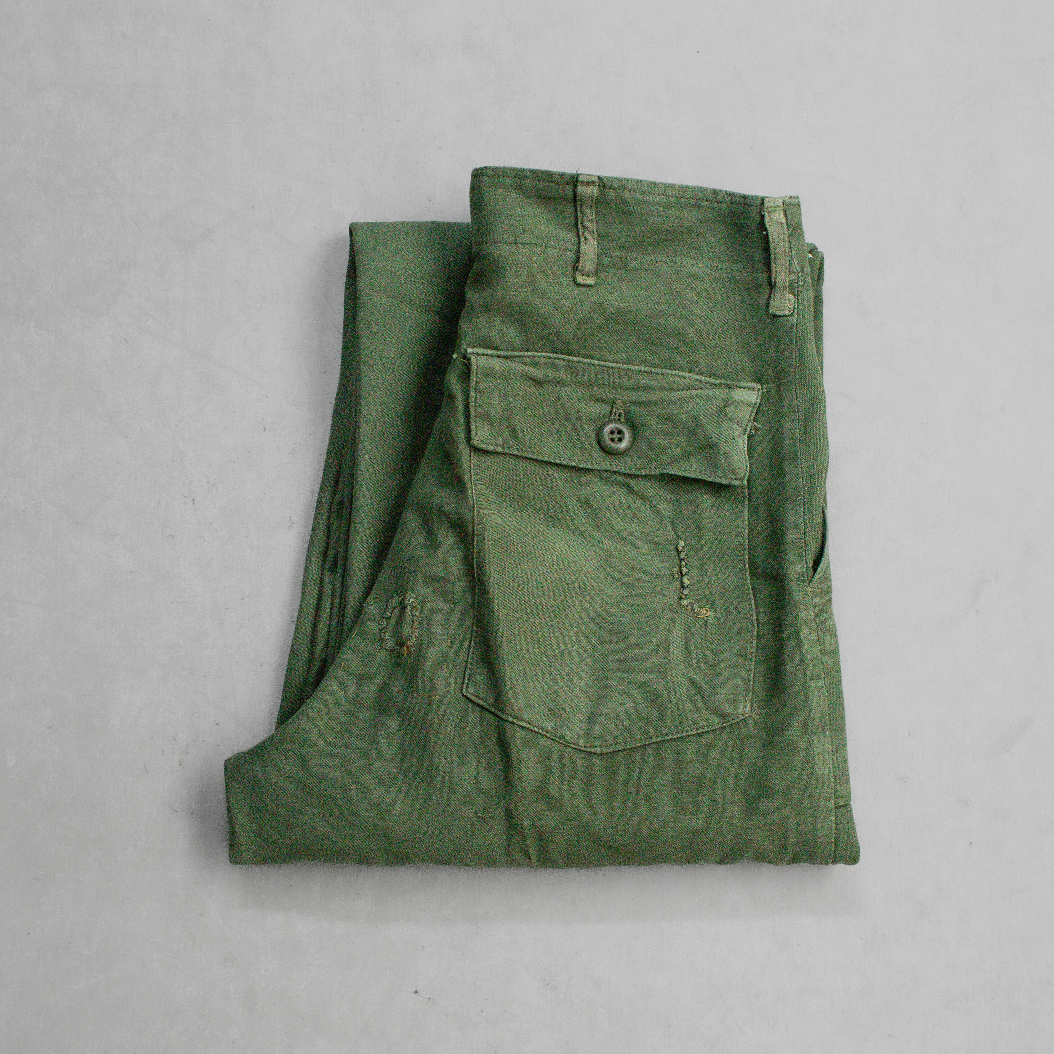 60S US ARMY OG107 FATIGUE PANTS 美軍 公發 直筒 軍綠 軍褲 A