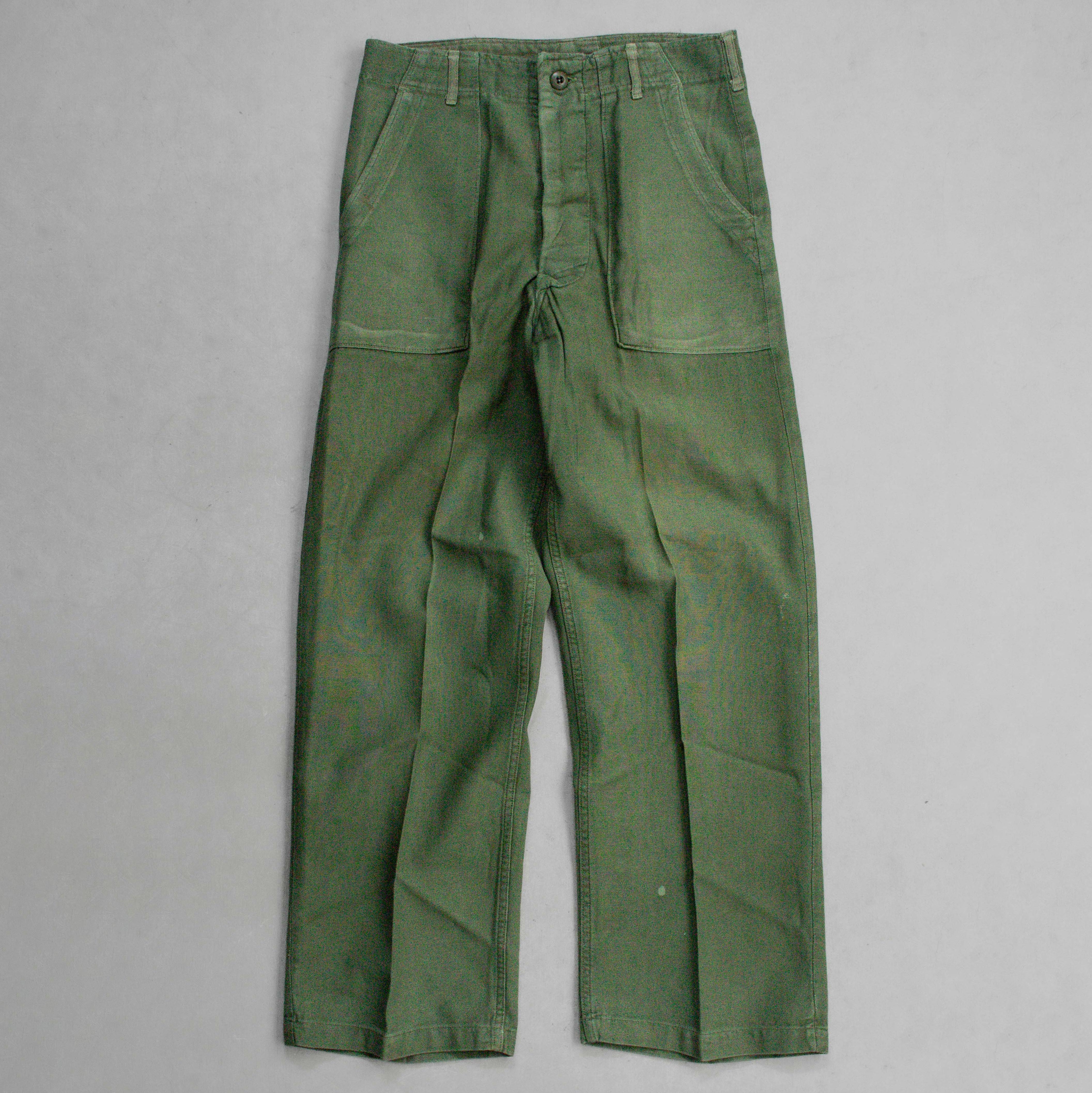 60S US ARMY OG107 FATIGUE PANTS 美軍 公發 直筒 軍綠 軍褲 A