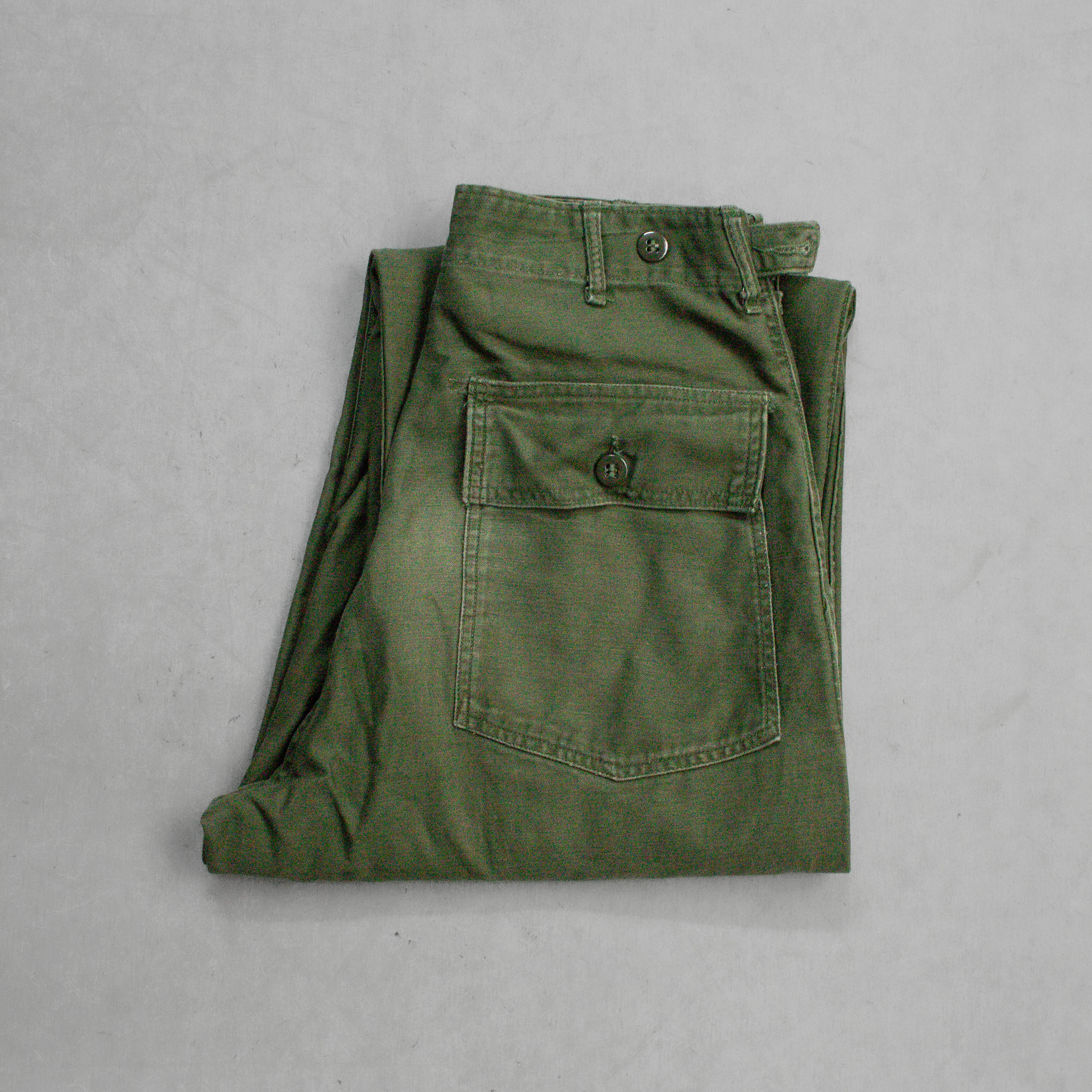 60S US ARMY OG107 FATIGUE PANTS 美軍 公發 直筒 軍綠 軍褲 D