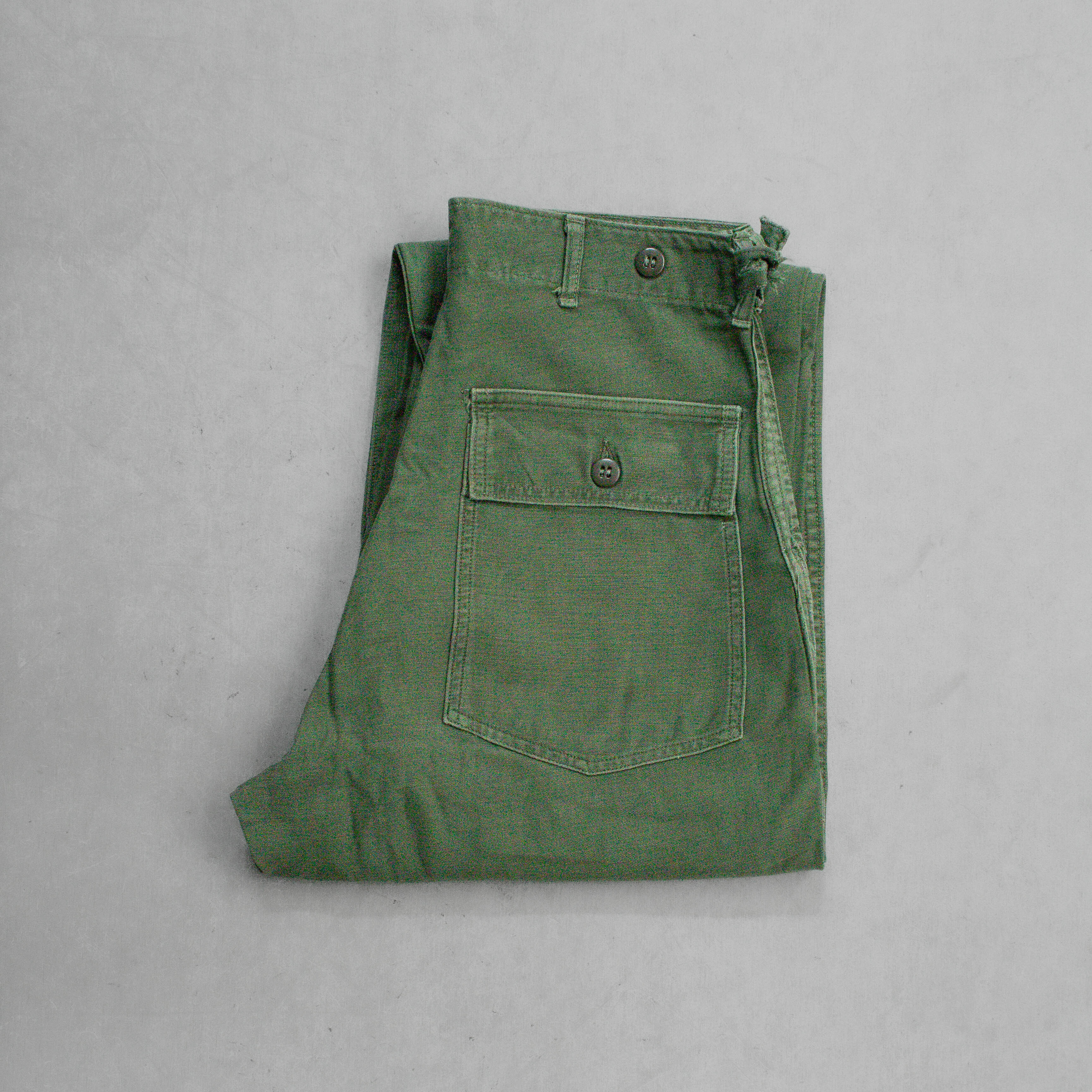 60S US ARMY OG107 FATIGUE PANTS 美軍 公發 直筒 軍綠 軍褲 E