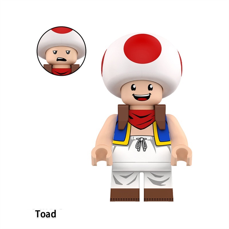 Super Mario Bros Toad Custom Minifigures Fit Lego WM6235 WM3137