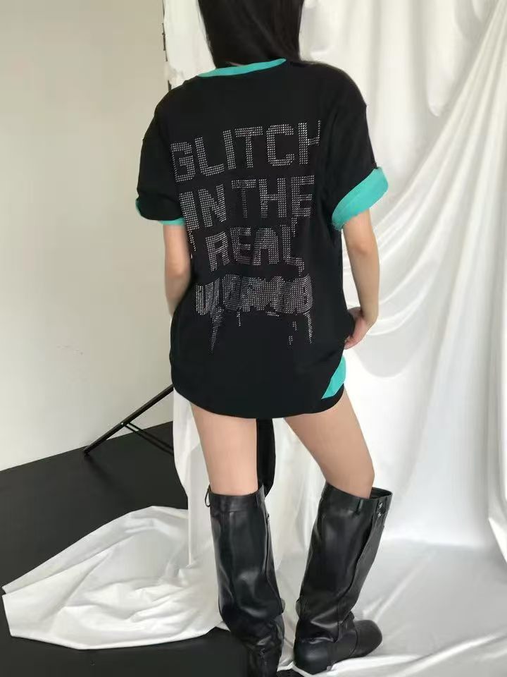 《K》GLITCH 水鑽短T