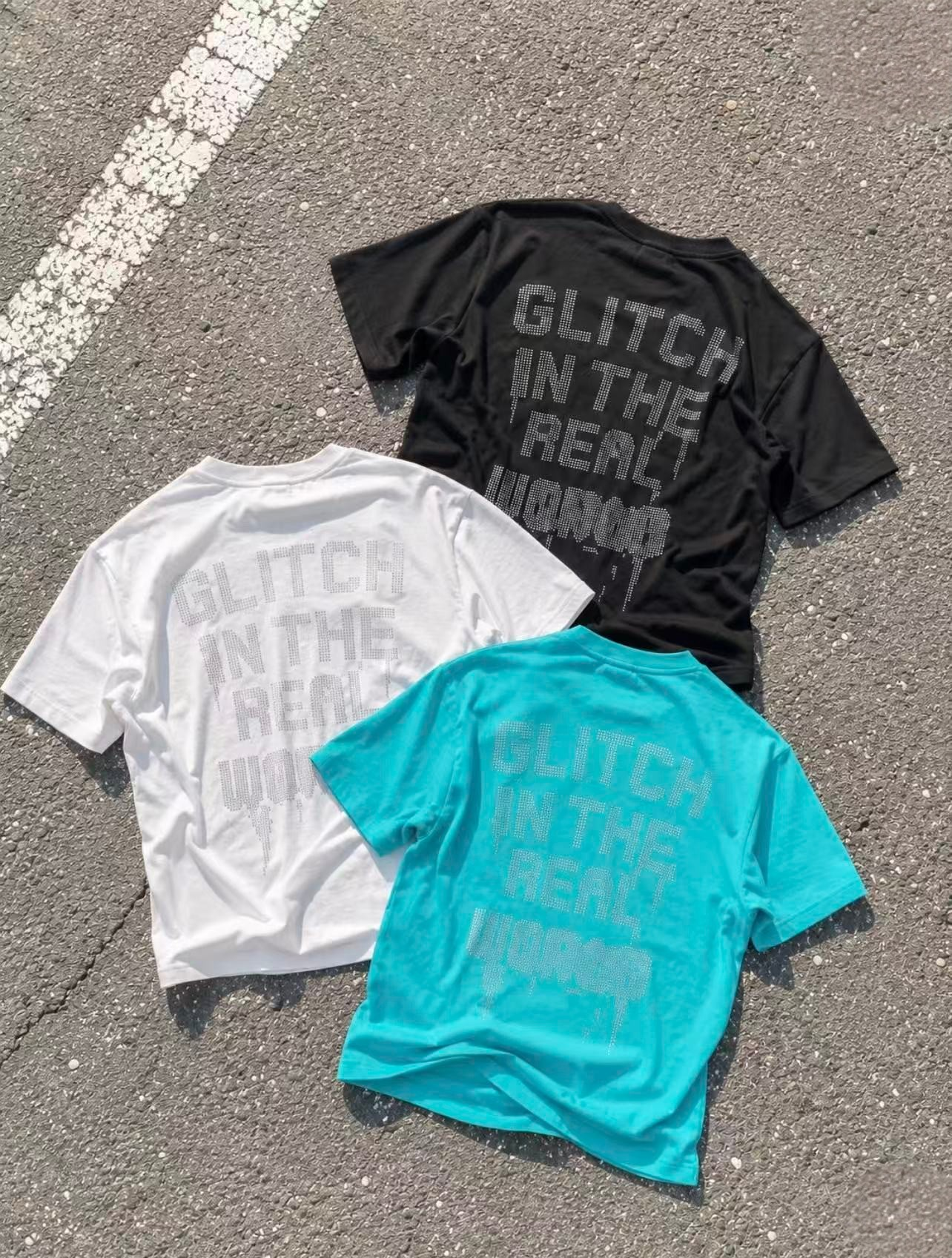 《K》GLITCH 水鑽短T
