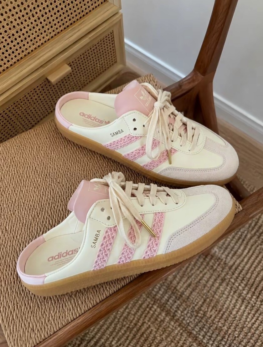 【預購】Adidas  SAMBA OG 粉白 粉色 半拖 拖鞋 穆勒鞋 女鞋 HP5052