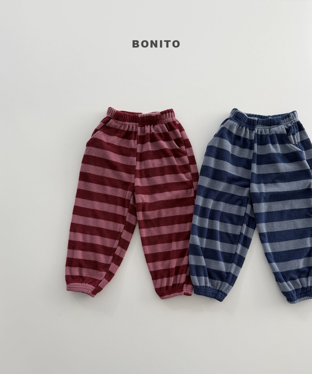 正韓秋Bonito 嫩嬰/小童運動橫條縮口褲