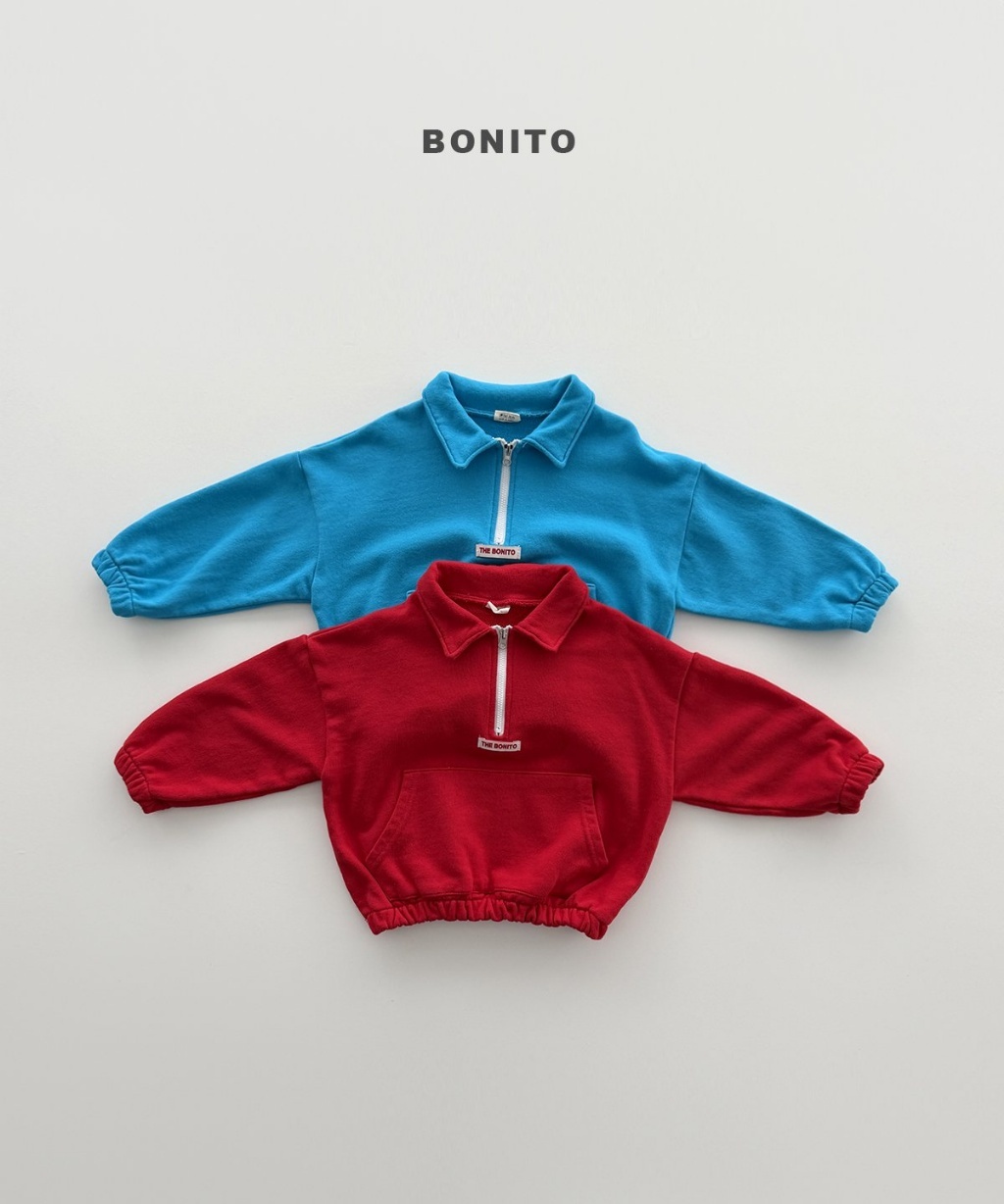 正韓秋Bonito 嫩嬰/小童兩色拉鍊大口袋上衣