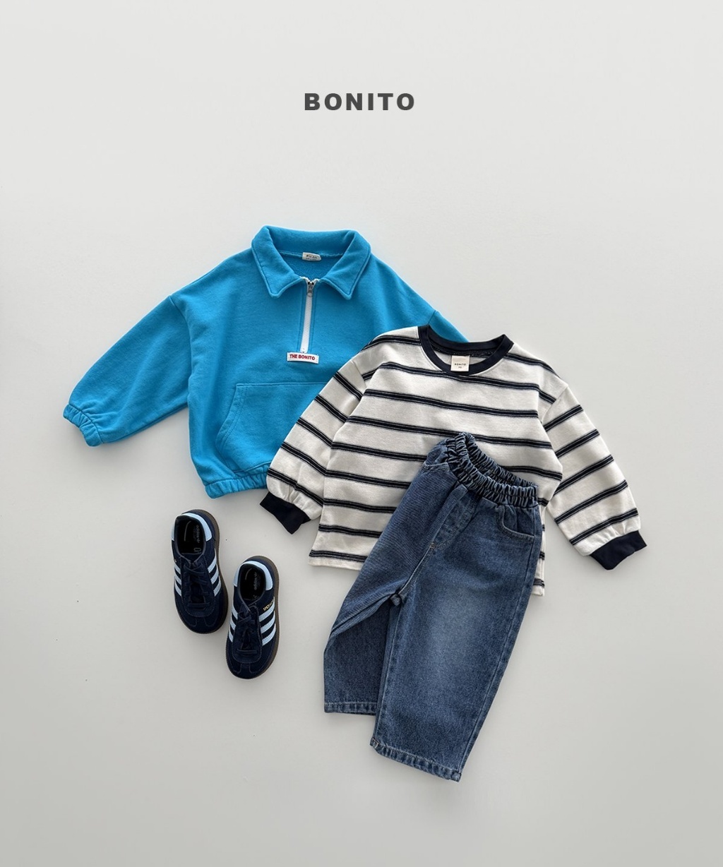 正韓秋Bonito 嫩嬰/小童兩色拉鍊大口袋上衣