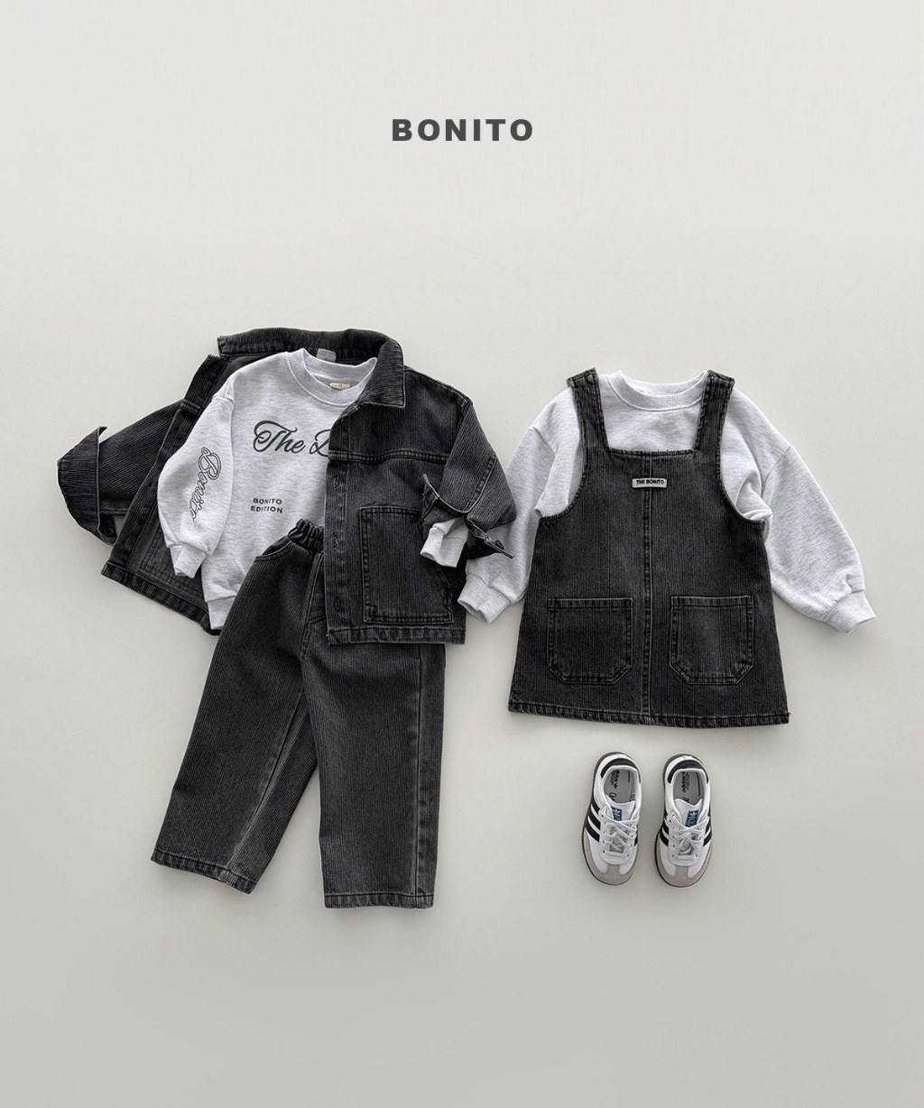 正韓秋Bonito 嫩嬰/小童個性牛仔吊帶裙
