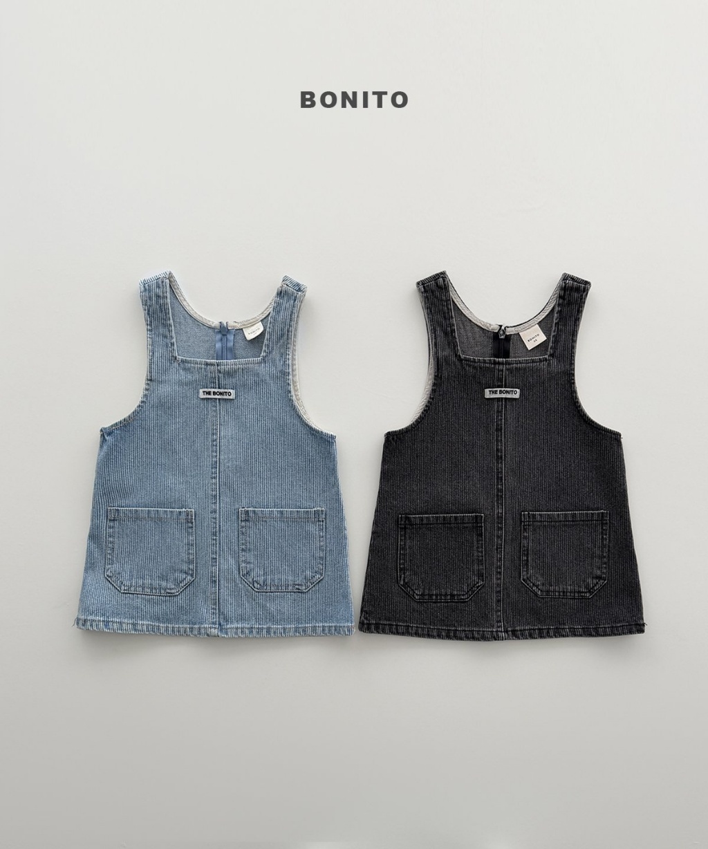 正韓秋Bonito 嫩嬰/小童個性牛仔吊帶裙