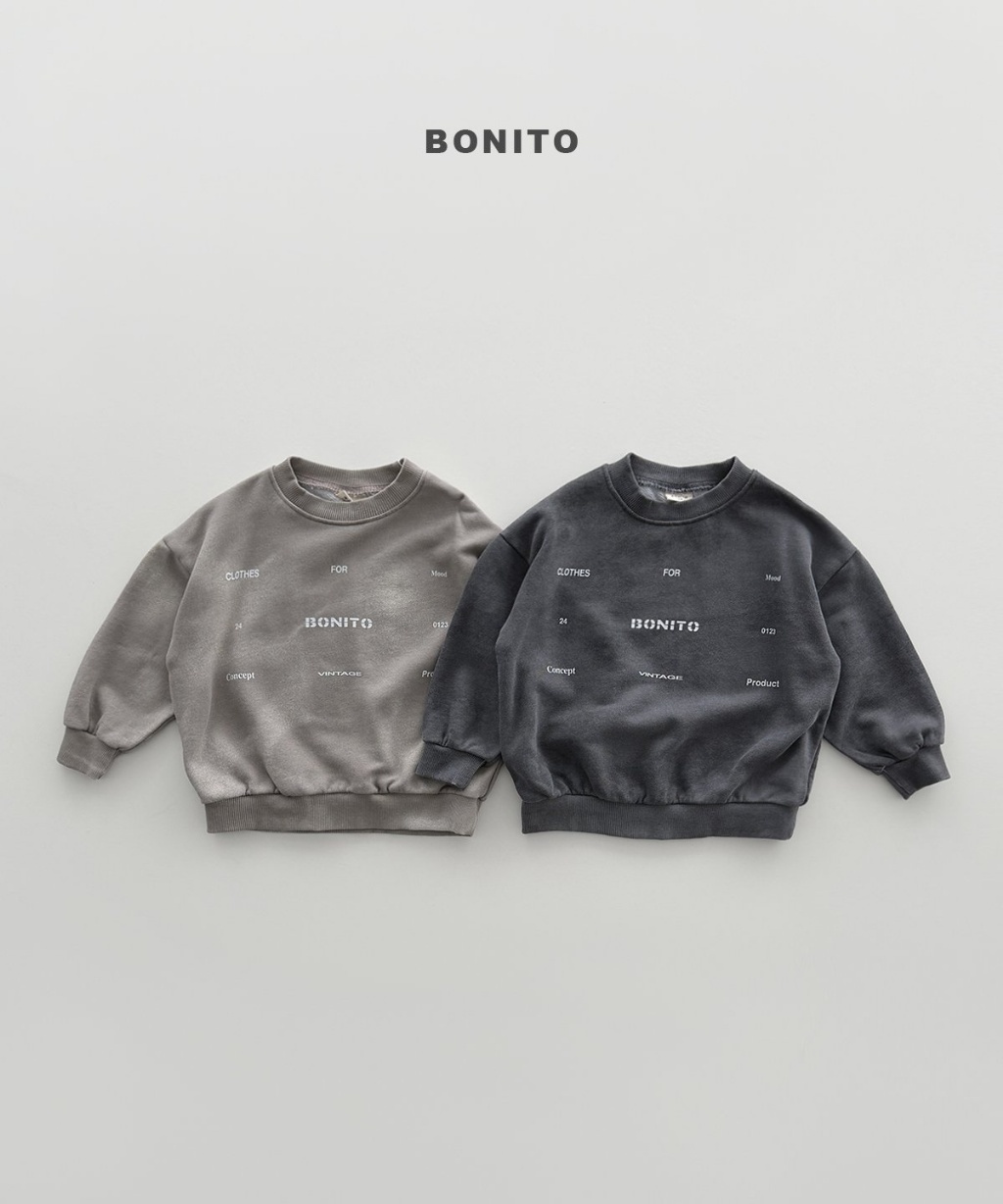 正韓秋Bonito 親子裝_嫩嬰/小童兩色美式Bonito上衣