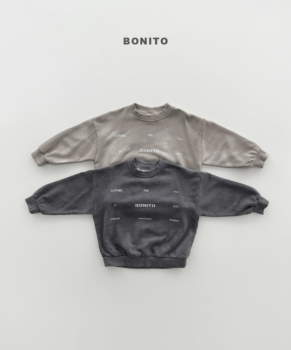 正韓秋Bonito 親子裝_嫩嬰/小童兩色美式Bonito上衣