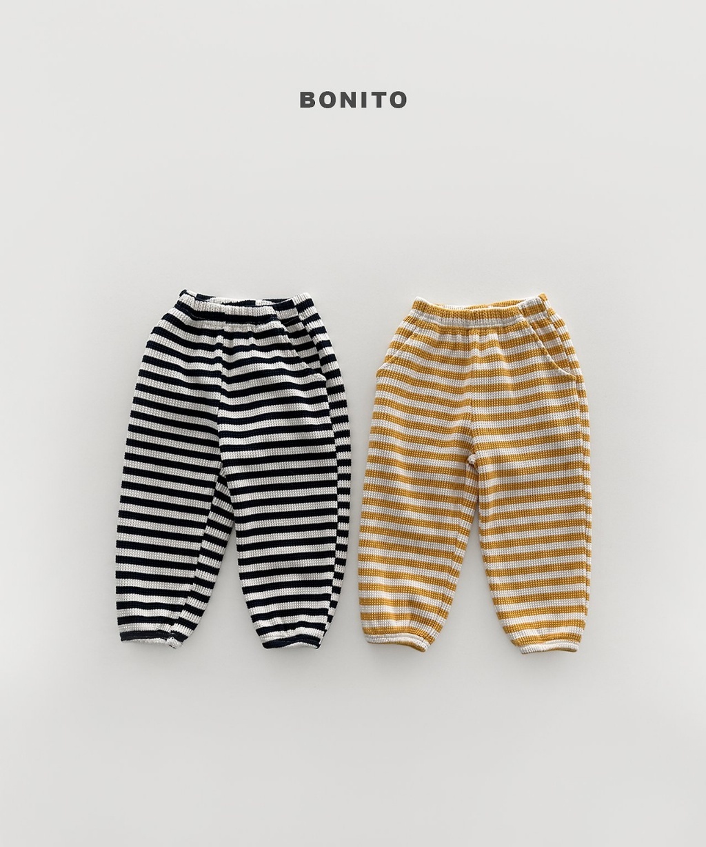 正韓秋Bonito 嫩嬰/小童2色舒適條紋縮口褲