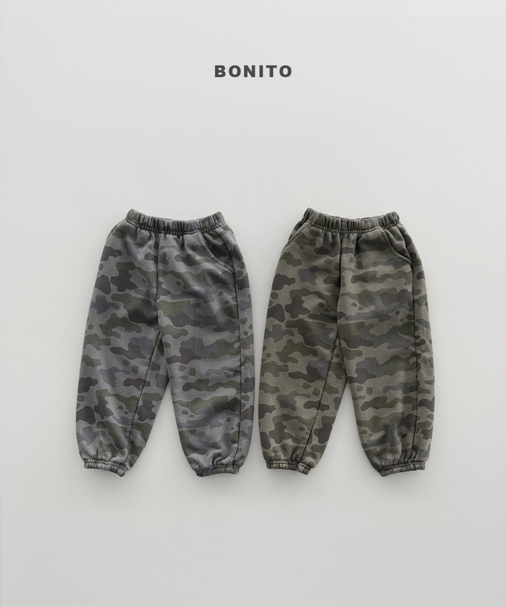 正韓秋Bonito 嫩嬰/小童迷彩運動縮口褲