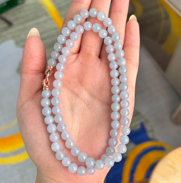 AB260708 - A58 翡翠冰紫項鏈（一物一證書）（9月底到貨只限尖沙咀門店自取不包郵）
