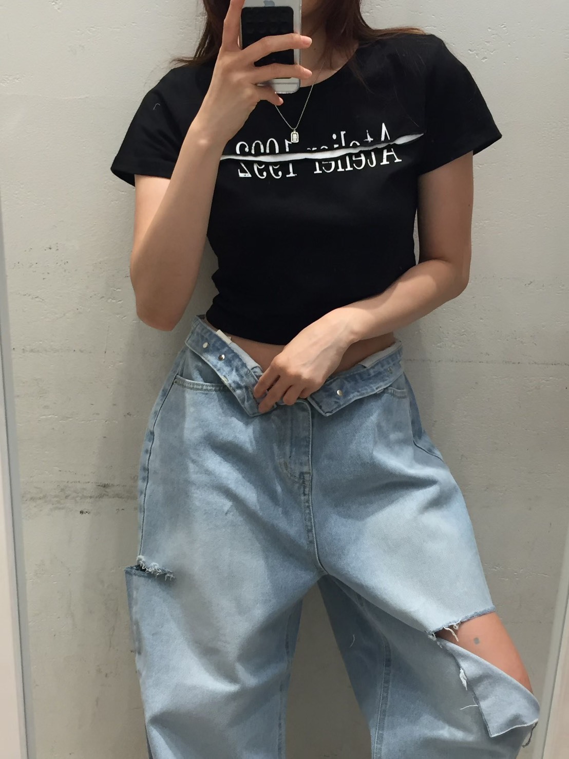 開裂短袖T