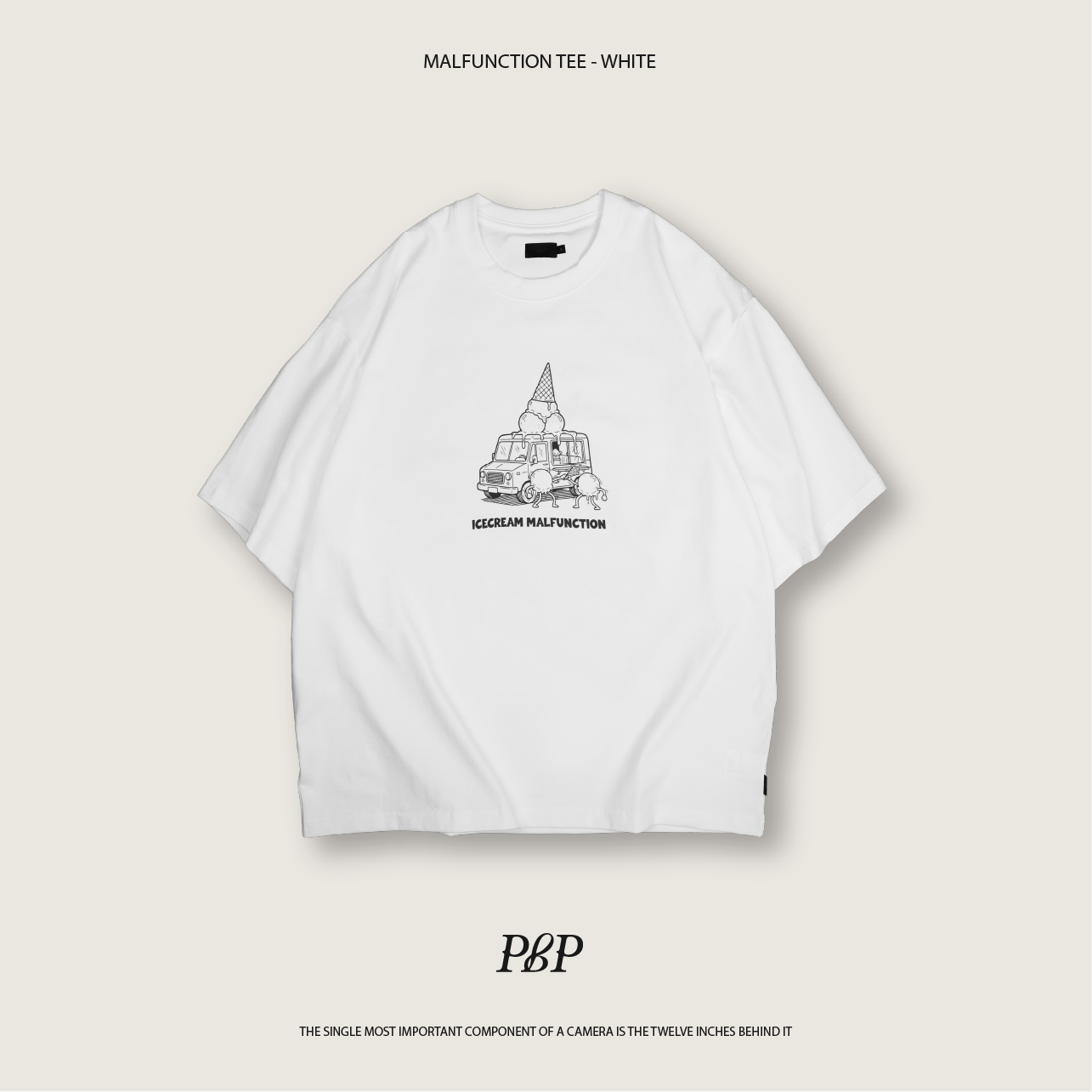 P.B.P - MALFUNCTION TEE  - WHITE