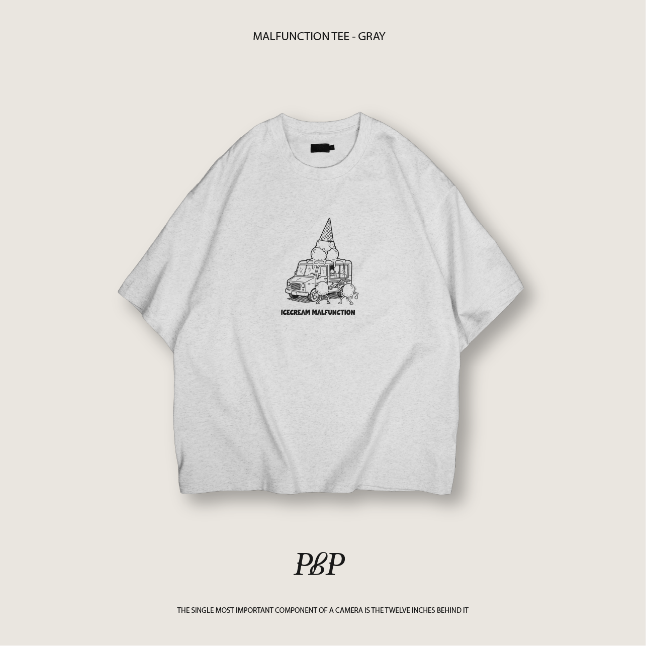 P.B.P - MALFUNCTION TEE  - GRAY