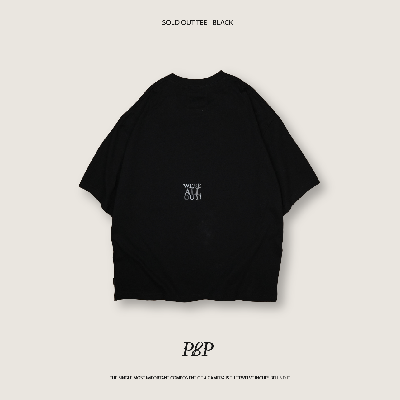 P.B.P - SOLD OUT TEE  - BLACK