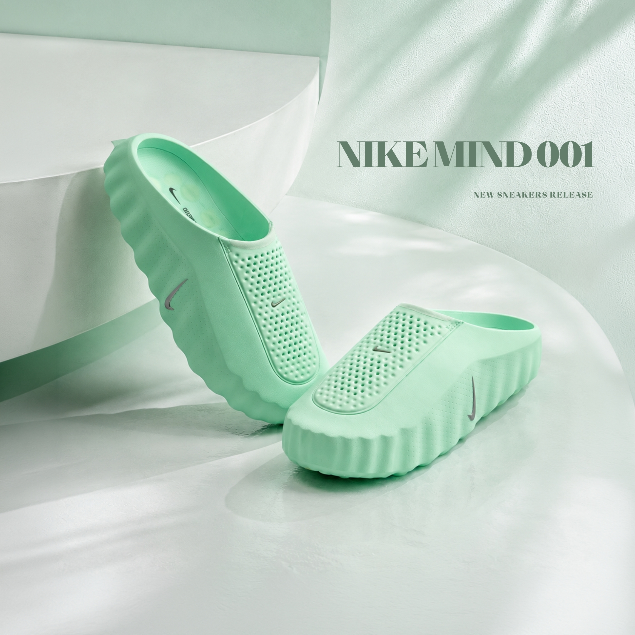 NICEDAY 代購 Nike Mind 001 粉綠 湖水綠 薄荷綠 綠 淺綠 拖鞋 按摩 HQ4307-302
