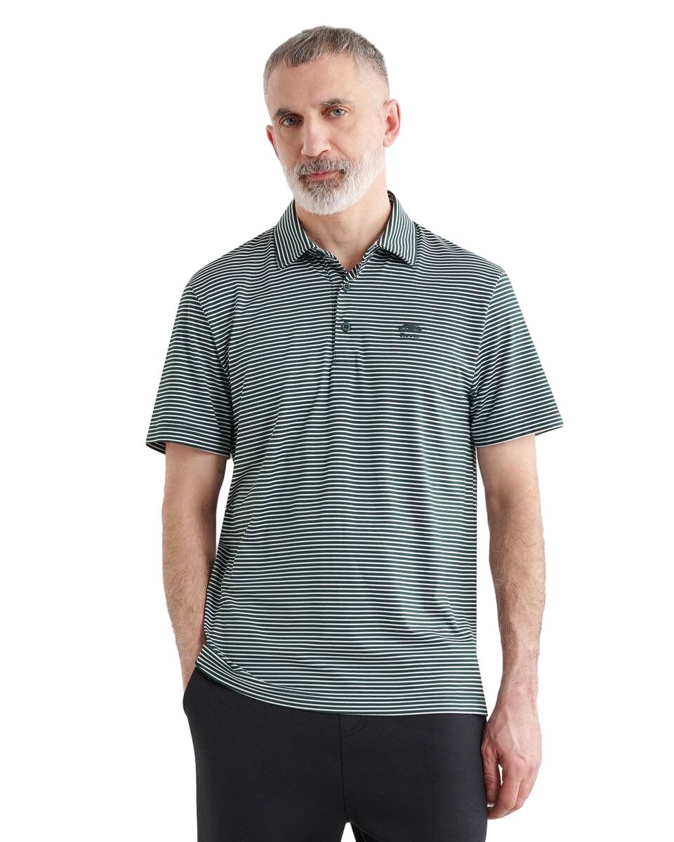 【Roots Outlet】Renew Knit Striped Polo  綠