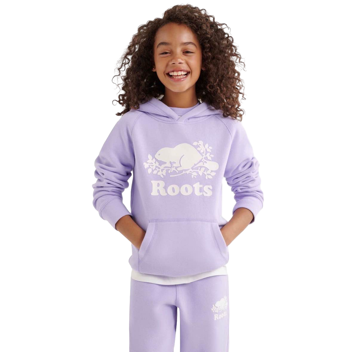 【Roots Outlet】(女大童）Original Kanga Hoodie  紫