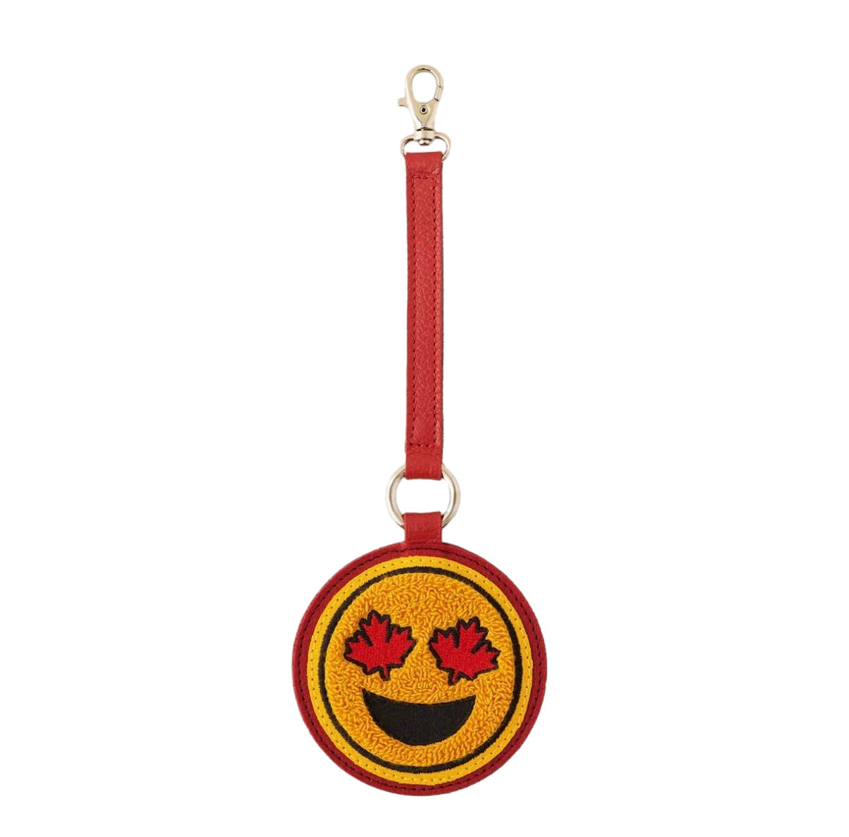 【Roots Outlet】Maple Leaf Smiley Charm  紅