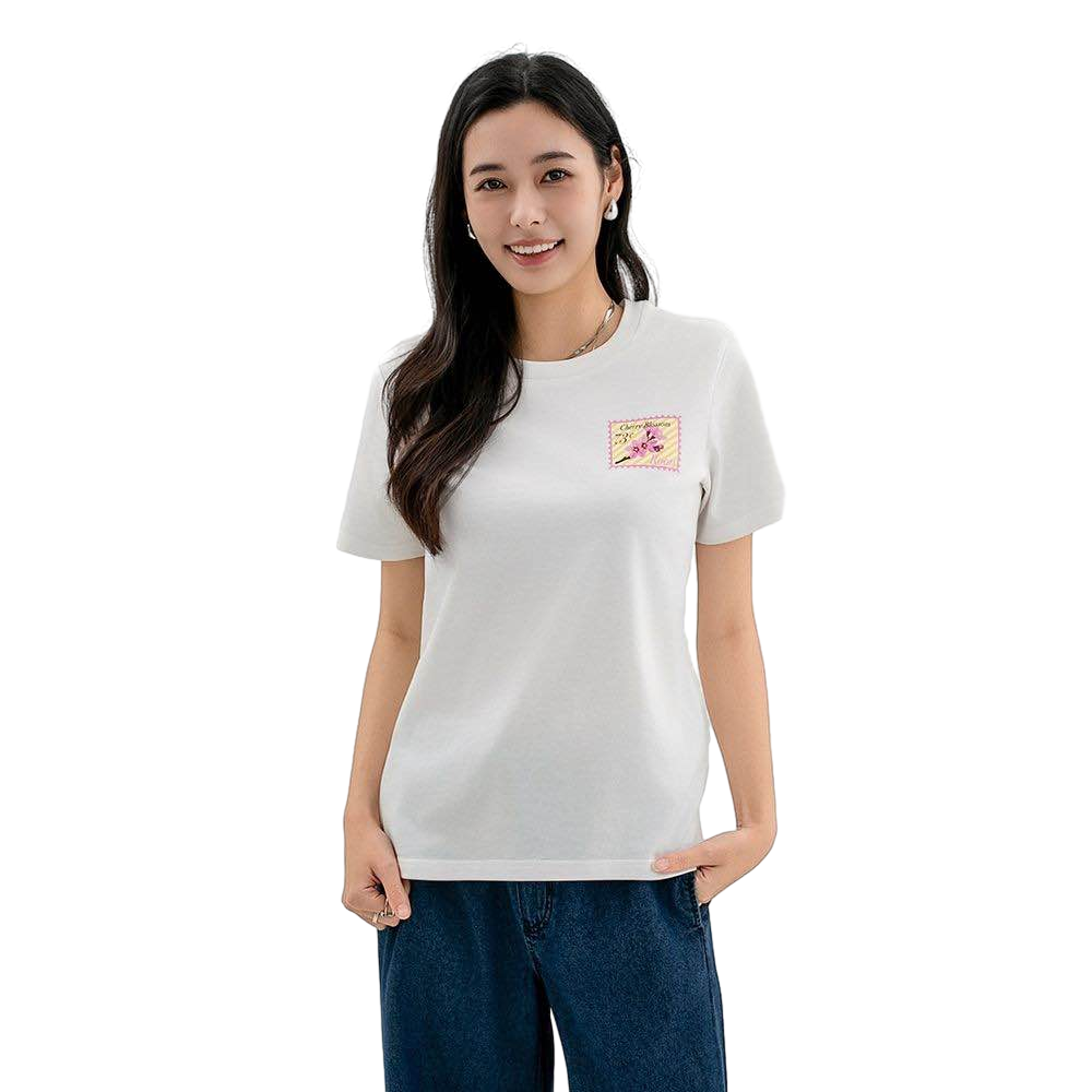 【Roots Outlet】Roots Spring Stamp T-Shirt  白