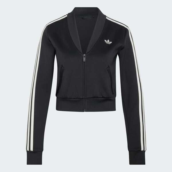 Adidas 愛迪達 V-neck Sst Tt KV1181 女 立領外套 運動外套 休閒穿搭 黑 亞版