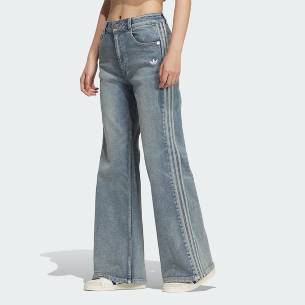Adidas 愛迪達 Crft Flair Pant KT3173 女 長褲 水洗喇叭褲 灰 牛仔 丹寧 百搭