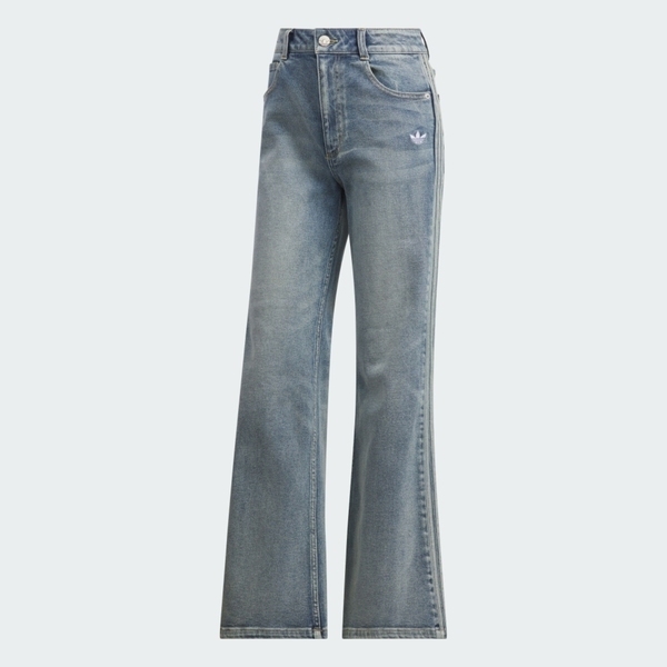 Adidas 愛迪達 Crft Flair Pant KT3173 女 長褲 水洗喇叭褲 灰 牛仔 丹寧 百搭