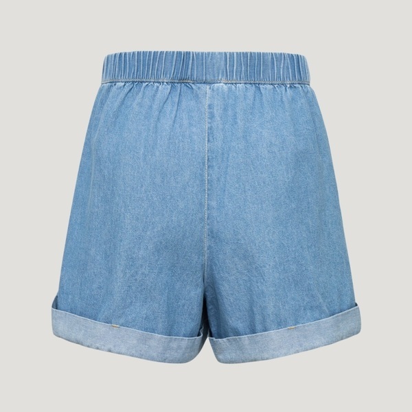 Adidas 愛迪達 Denim Short W LF4604 女 短褲 牛仔短褲 休閒短褲 藍 亞版 丹寧 蝴蝶結
