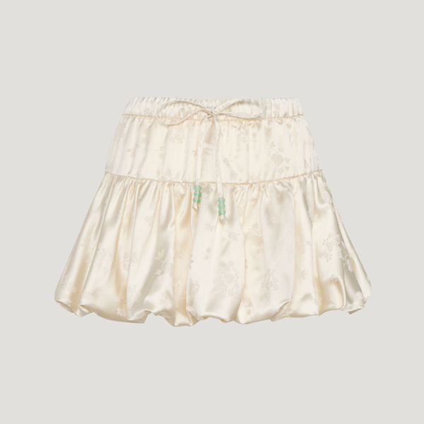 Adidas 愛迪達 Bubble Skirt KY5749 女 短裙 泡泡裙 米 奶油白 亞版 垂墜感