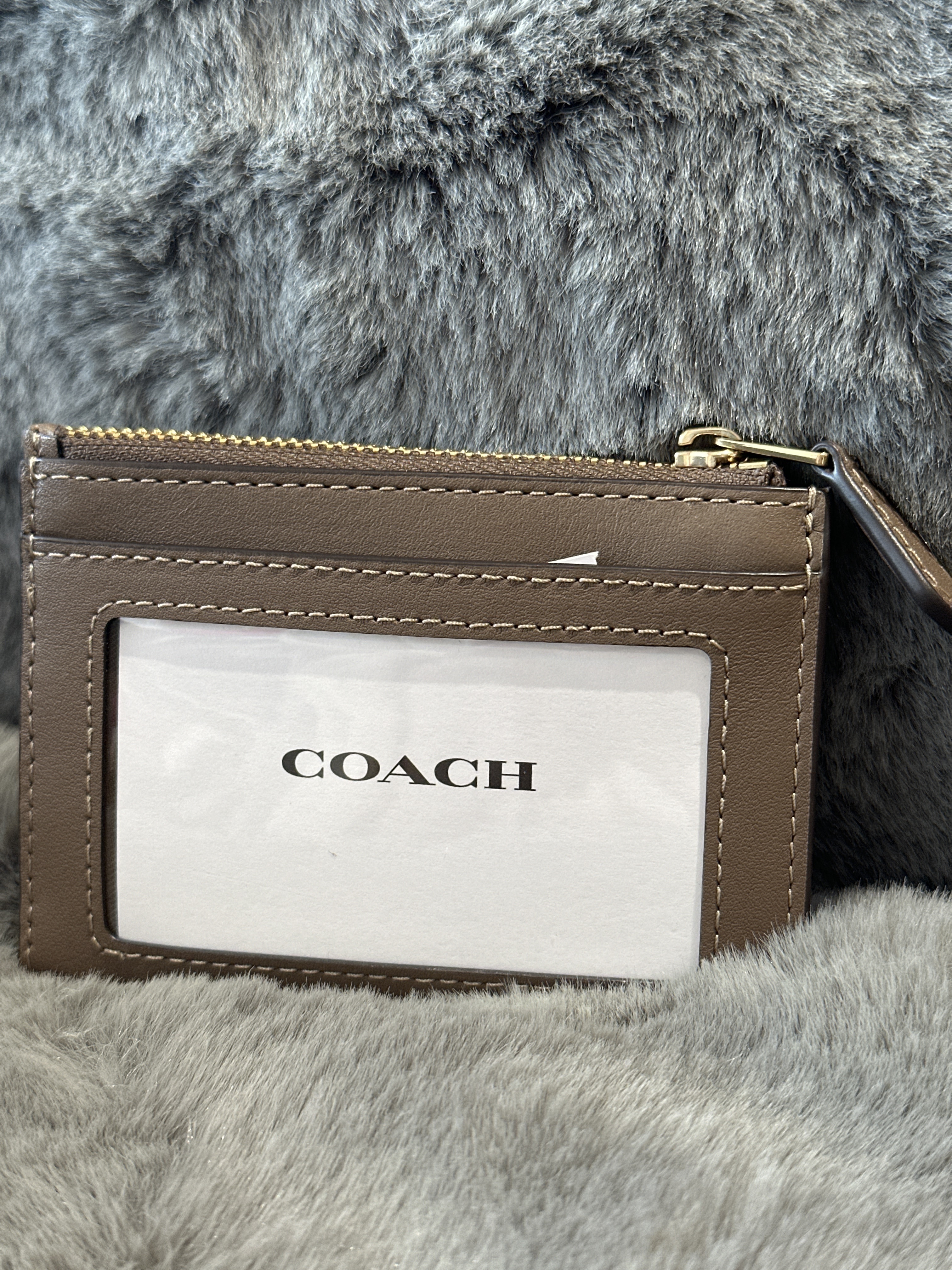 UQ15 CO繍花LOGO卡包Mini Skinny Id Case In Signature Jacquard With Floral Embroidery