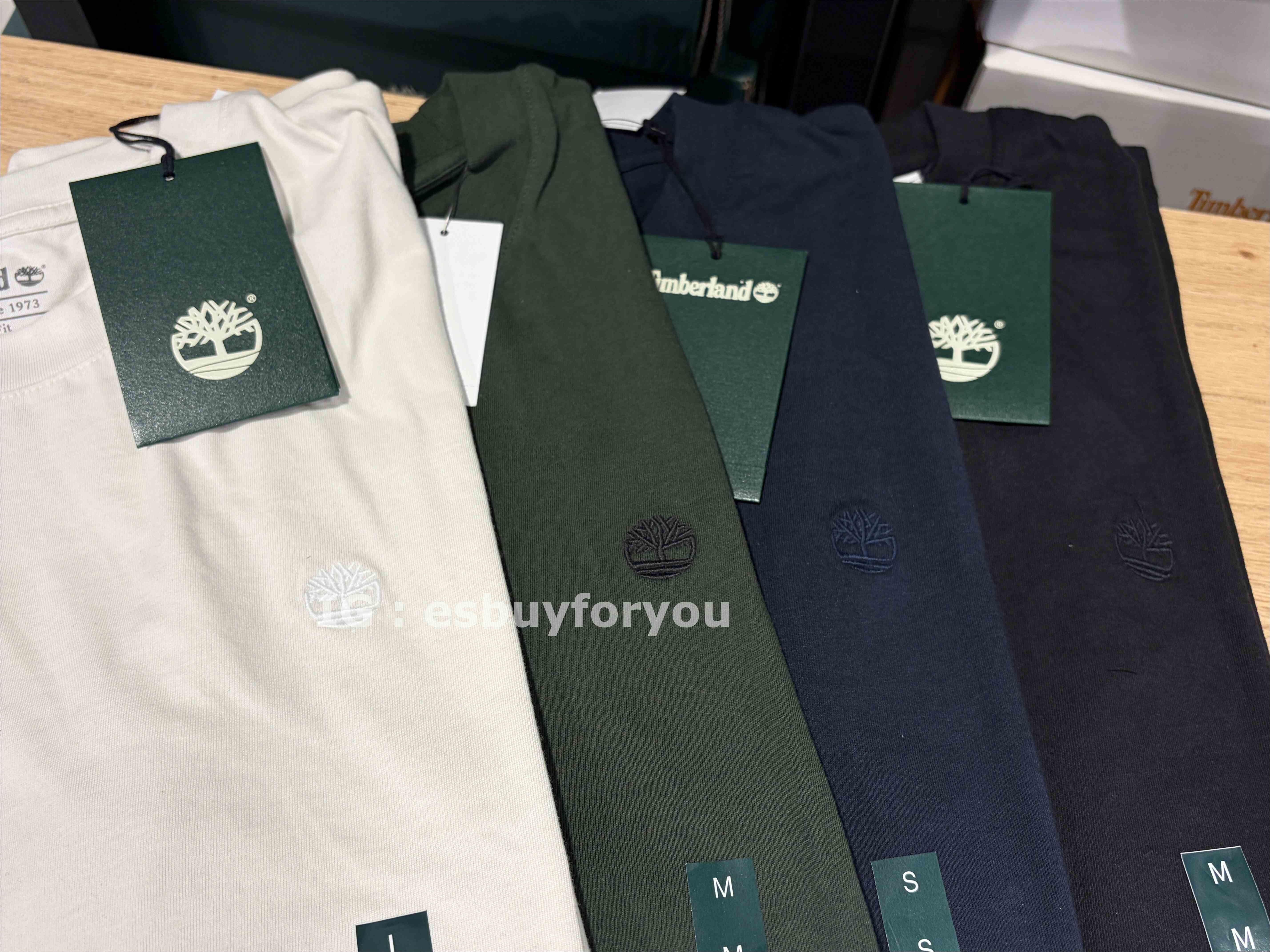 Timberland 大人 厚領口 綠標 經典刺繡小樹 短TEE (4色)