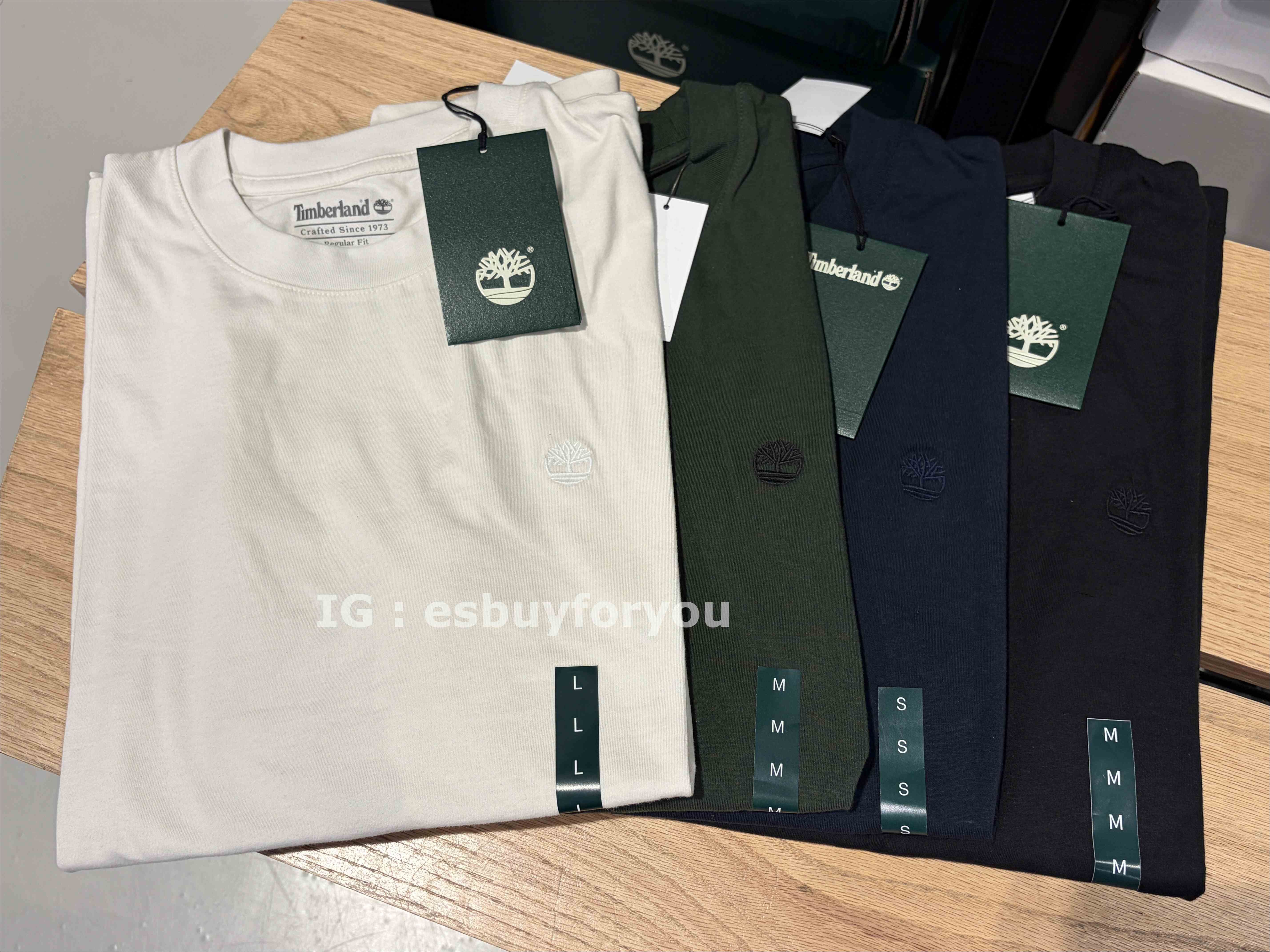 Timberland 大人 厚領口 綠標 經典刺繡小樹 短TEE (4色)