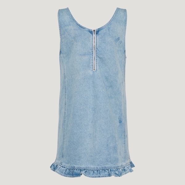 Adidas 愛迪達 W Dress KY8324 女 洋裝 連身裙 藍 亞版 牛仔 丹寧 荷葉邊下擺