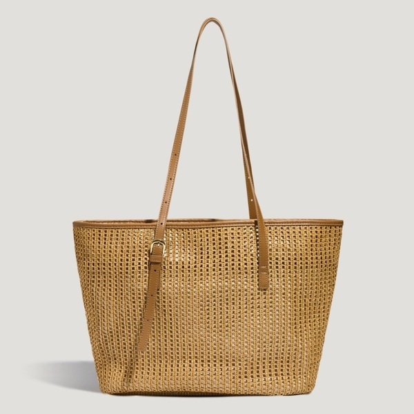 Adidas 愛迪達 Crochet Tote LE9846 托特包 肩背 手提 卡其 鉤織 防撕 收納