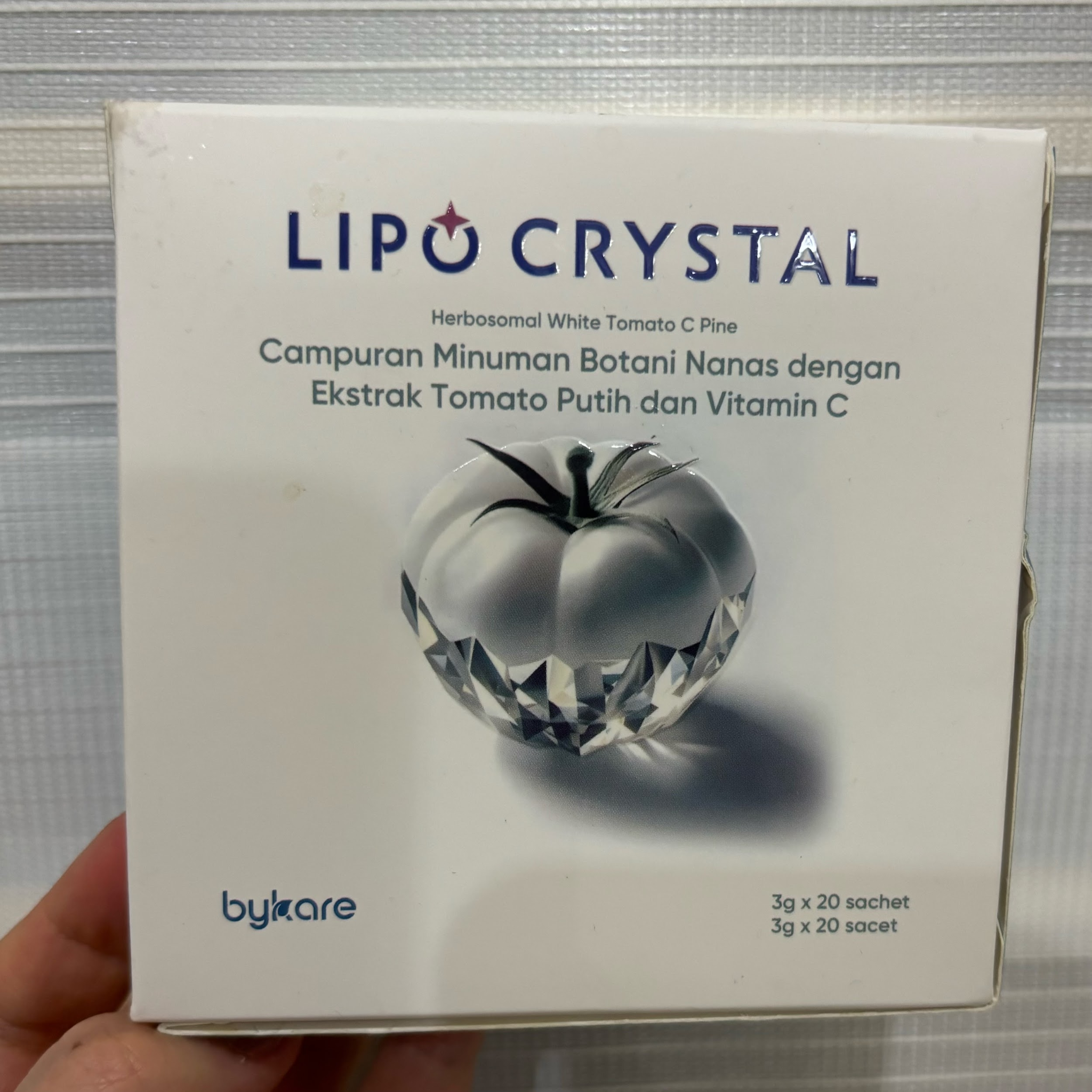 0730HP06-MALAYSIA-HP-LIPO CRYSTAL 水晶白蕃茄 3G X 20包/盒 [3件起$378/件] [買3送10條裝，買6送3盒原盒裝，買18盒送10盒]（A6）