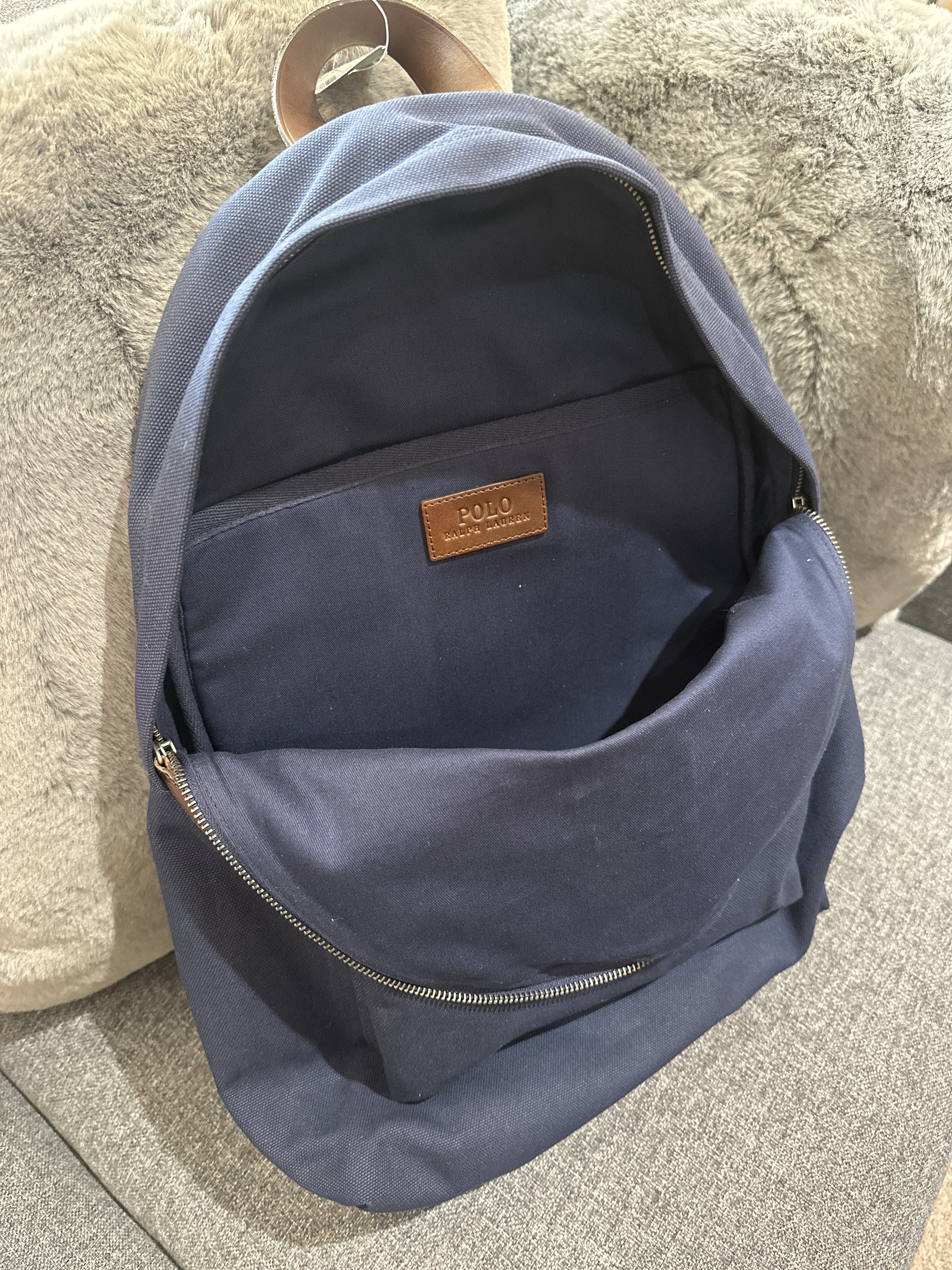 UQ50 Polo RL 刺繡 Polo Bear 深藍色背囊