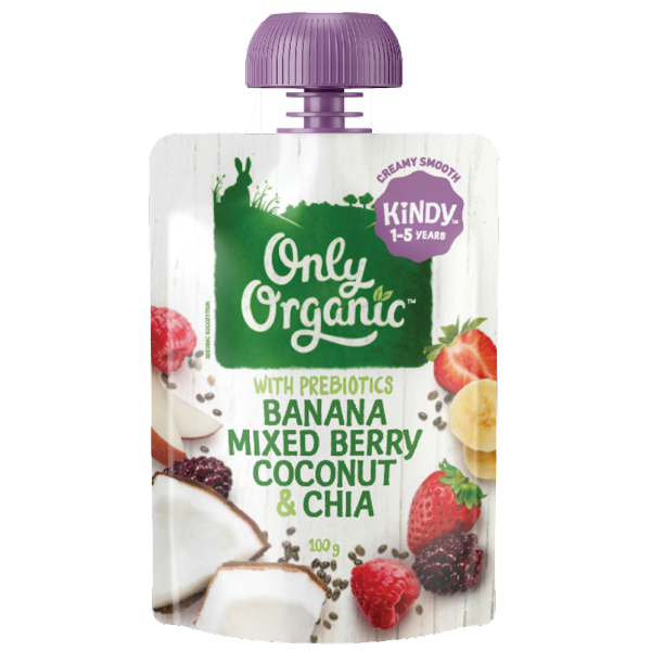 【Only Organic】Banana Mixed Berry Coconut & Chia 100g