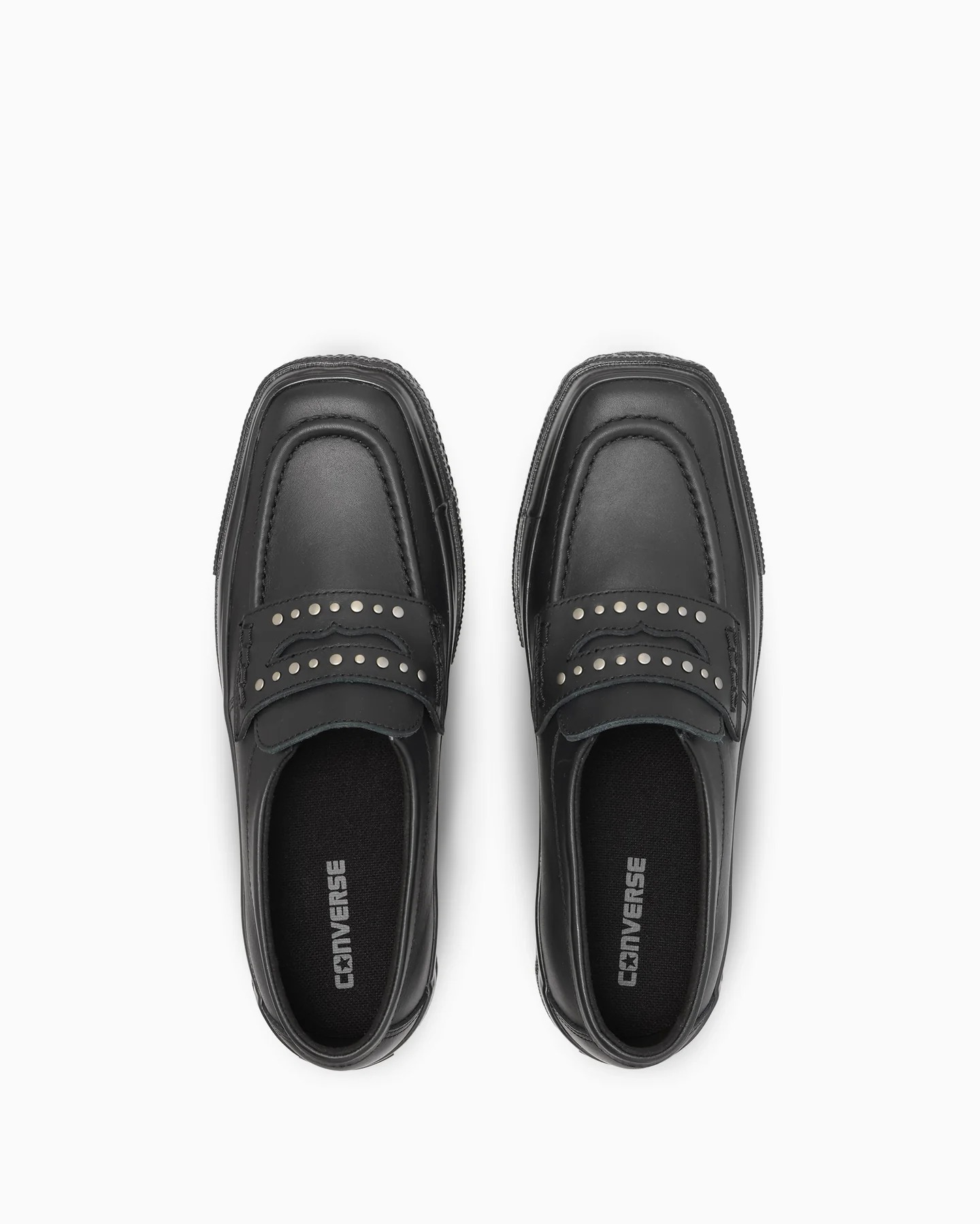 預購┃CONVERSE ALL STAR SQUARETOE LOAFER SA 方頭 皮革 鉚釘 樂福鞋 黑色