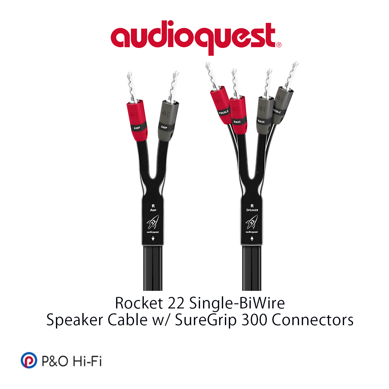 AudioQuest Rocket 22 Single-BiWire (火箭 22) Rock Series  平岩系列喇叭線 (蕉插)