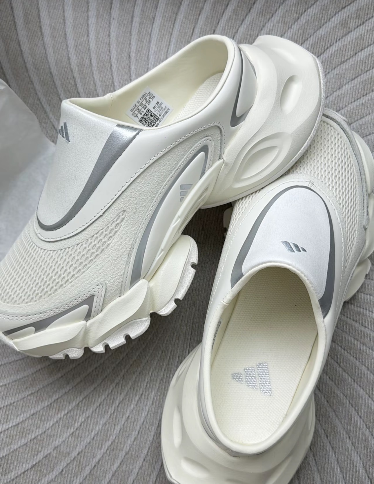 （海外連線代購）男女鞋 ADIDAS XLG RUNNER MULE 穆勒鞋 舒適 柔軟 包頭 拖鞋【JS4590】